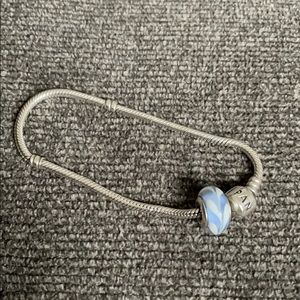 Pandora Snake Chain Bracelet with Charm